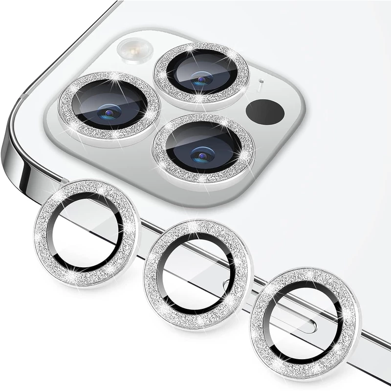 محافظ لنز دوربین بادیگارد مدل رینگی نگین ریز مناسب برای گوشی موبایل اپل iPhone 15 Pro / 15 Pro Max