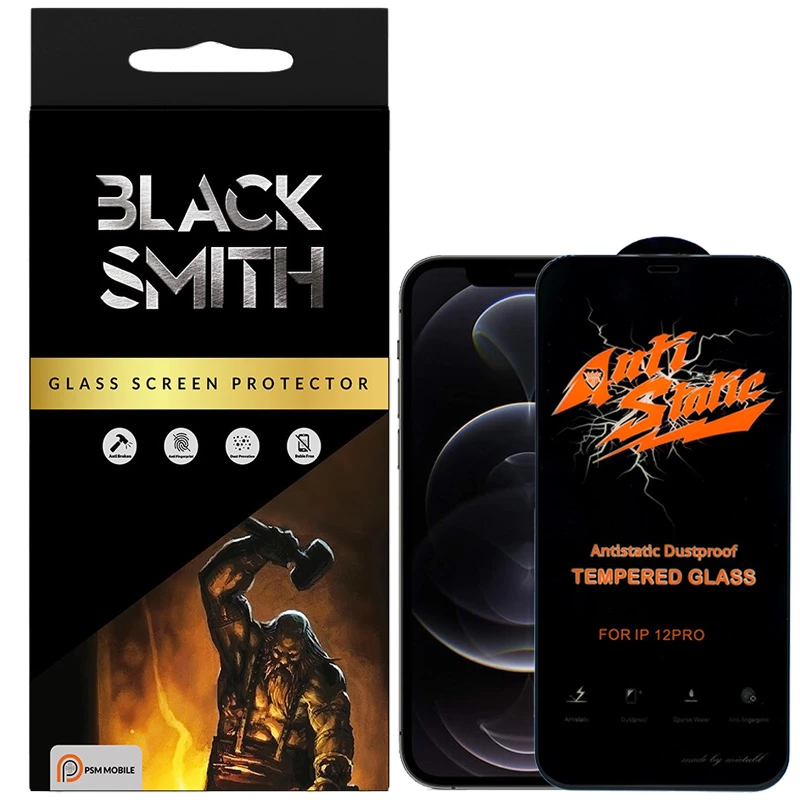 محافظ صفحه نمایش پی اس ام موبایل مدل BlackSmith مناسب برای گوشی موبایل اپل iPhone 12 Pro